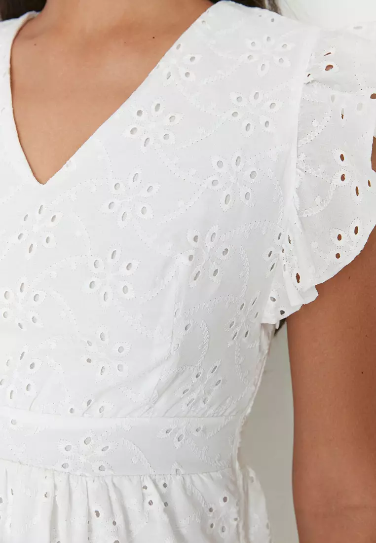 Eyelet Mini Dress