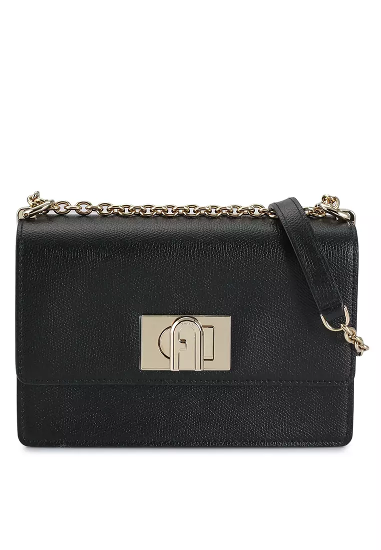 Furla black sling bag outlet