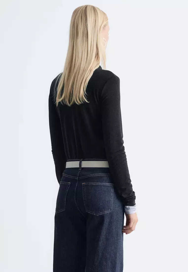 Pointed-Collar Jersey Shirt