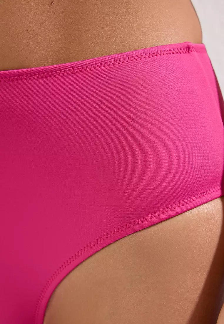 Fuchsia Bralette High Waist Regular Bikini Set