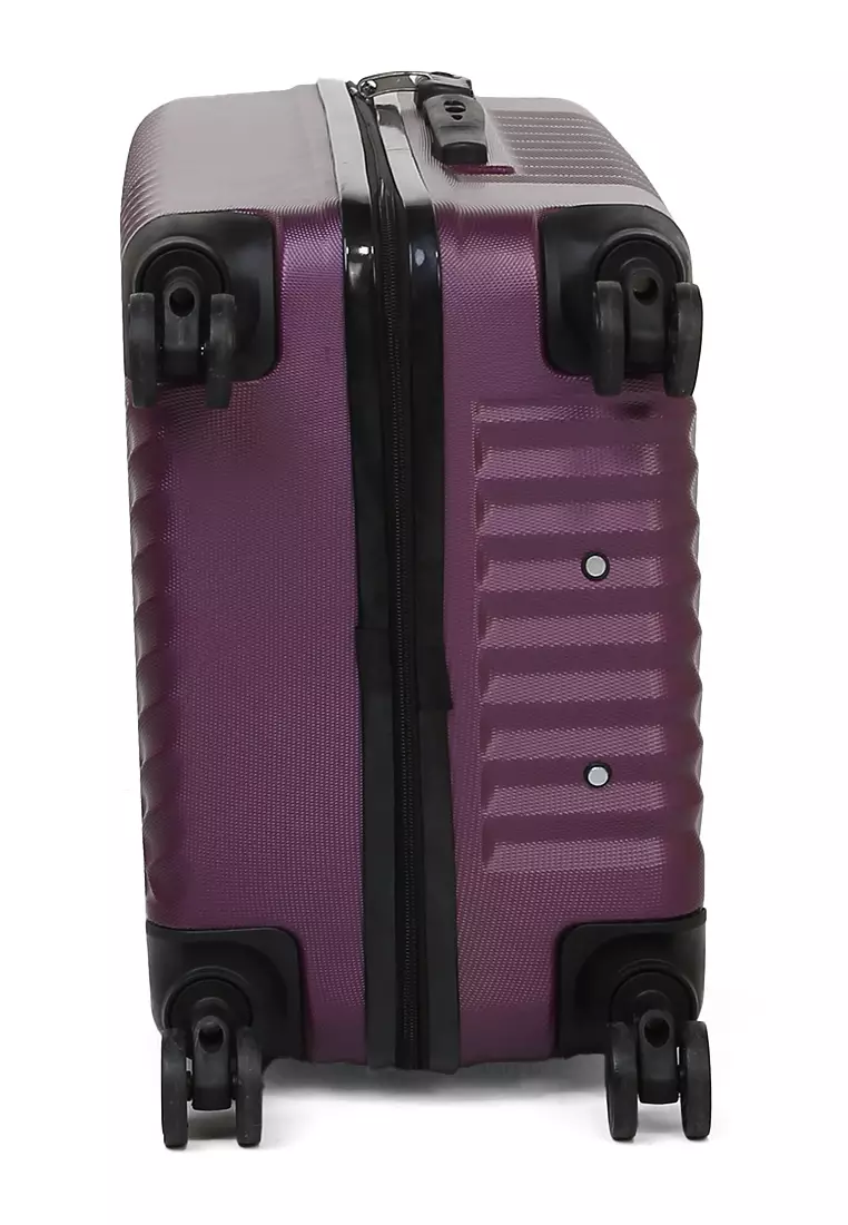 Austin Koper Unisex Size 24 Inch Travel Bag Large Compartment Material Fiber ABS ORIGINAL - Purple