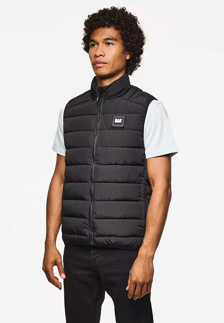 MENS BLACK GACHA PADDED GILET