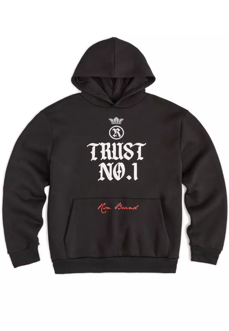 NYC Streetwear - TRUST NO 1 Hoodie - Black