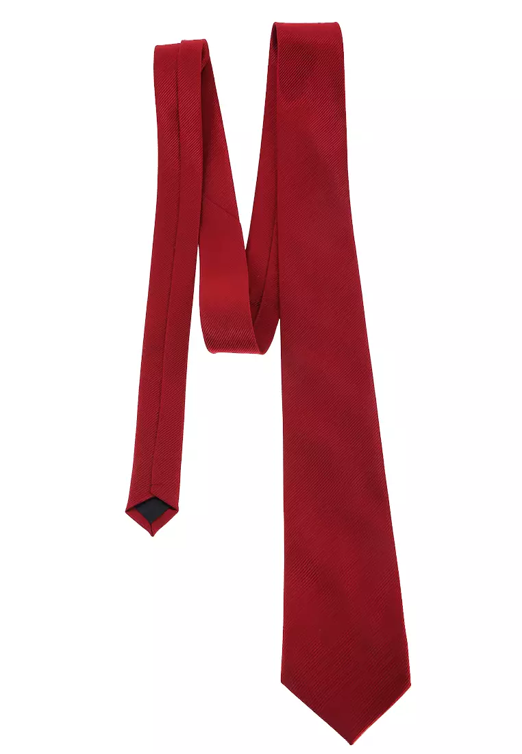 Stranger Dasi Pria Polos Plain Tie Man Neckwear Aksesoris Fashion Material Polyester ORIGINAL - Maroon