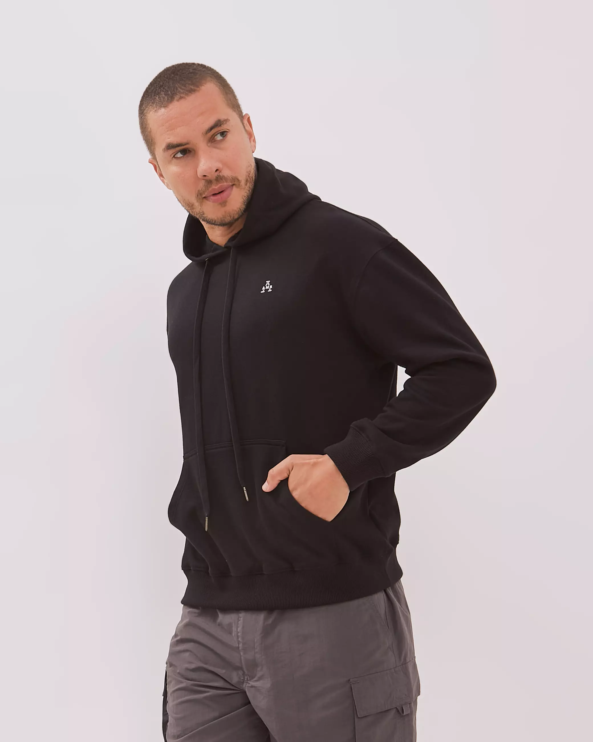 AMK Hoodie Panjang Pria JC Rayder L/S Black