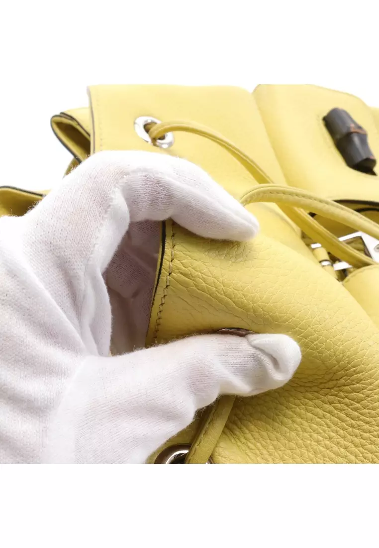 Gucci yellow backpack top