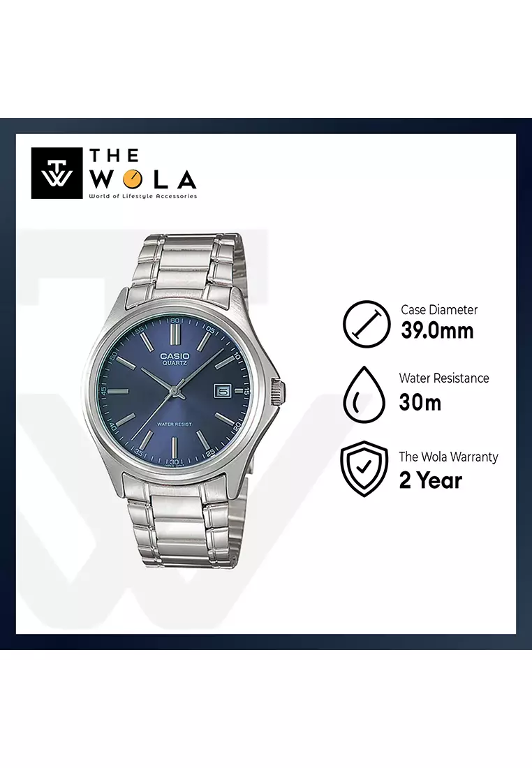 Men Analog Watch MTP-1183A-2A Silver Stainless Steel Strap