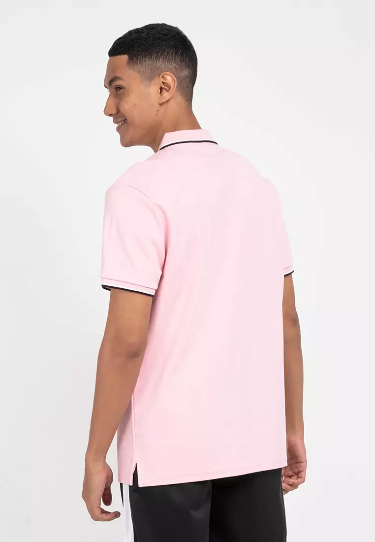 Forest Premium Weight Cotton Polo Tee 220gsm Interlock Knitted Polo T Shirt | 23761-54Pink