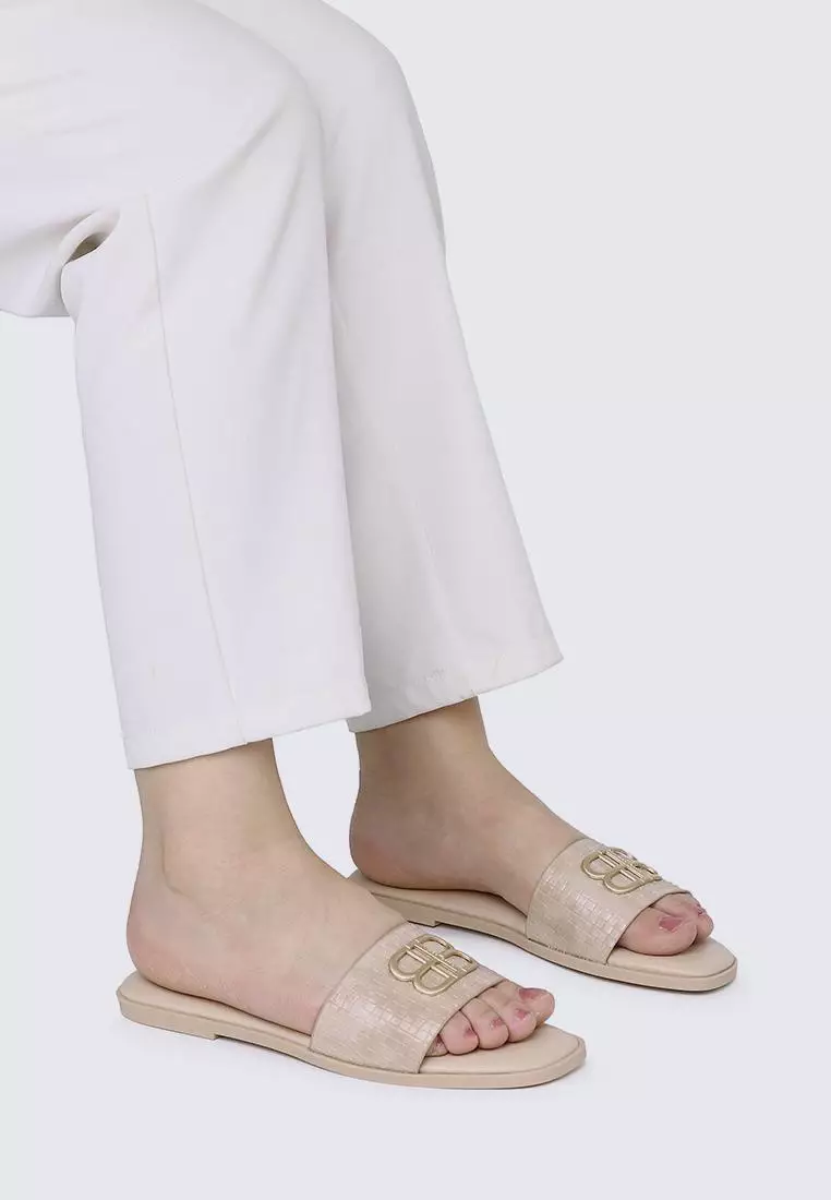 My Ballerine Ines Comfy Sandals In Almond