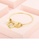 Glamorousky white Fashion Creative Plated Gold English Alphabet M Round Cartoon Character 316L Stainless Steel Bangle with Imitation Pearls 26F2BAC42A976DGS_3