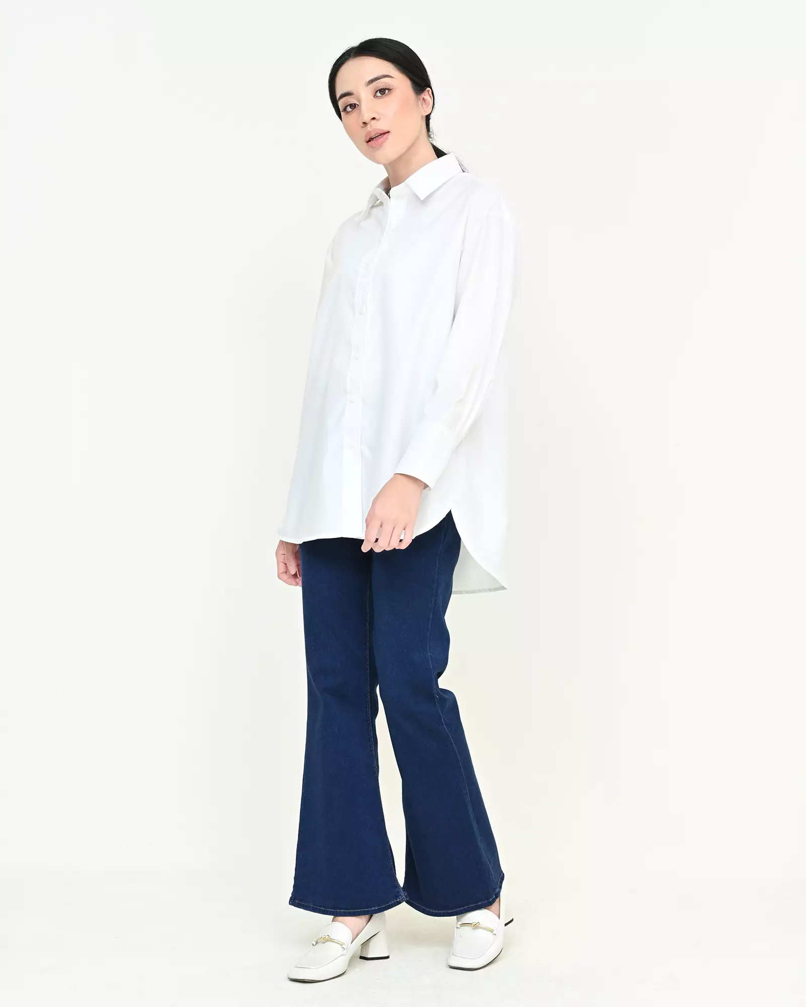 Geulis.id PIPER SHIRT / KEMEJA OVERSIZE WANITA - BROKENWHITE