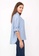 nicole blue nicole -  Fold Over Collar Short Sleeve With String Tie Blouse F4D3AAA2E6A7D0GS_2