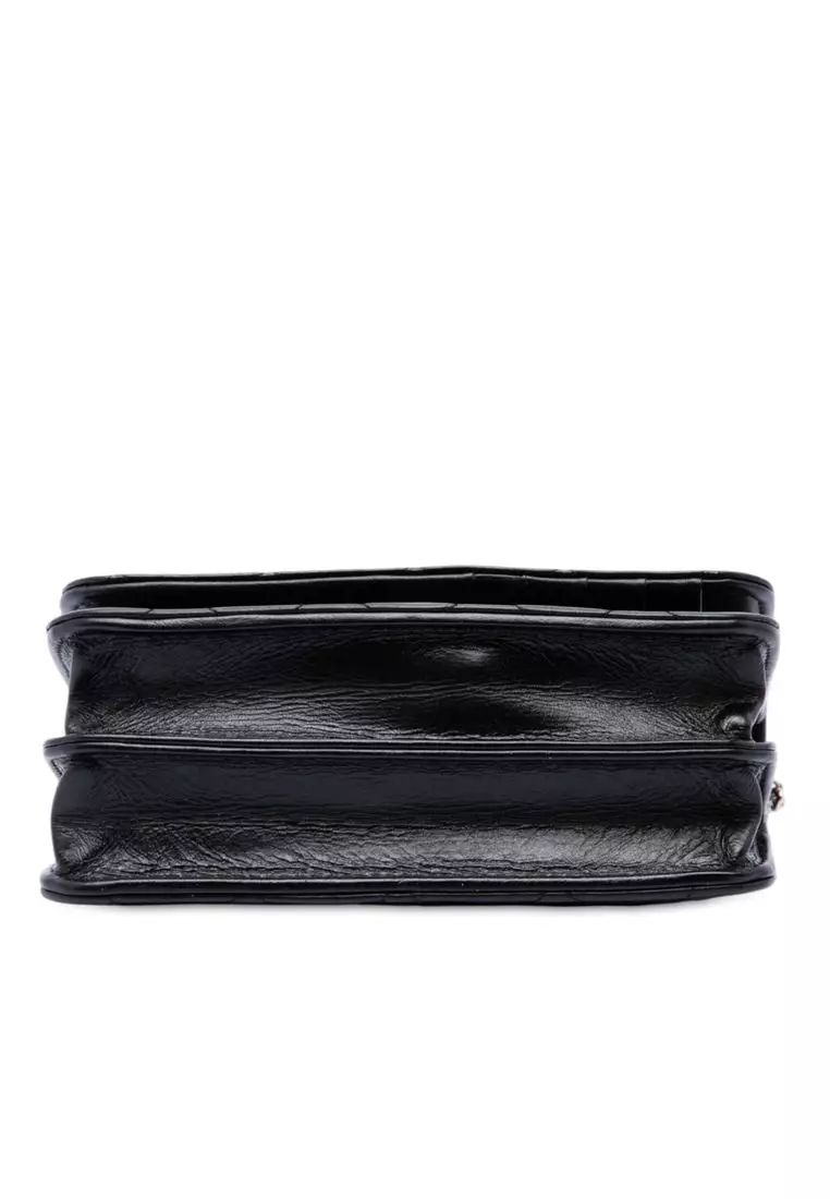 Pre-Loved Chanel Cc Quilted Lambskin Maxi Pearl Chain Strap