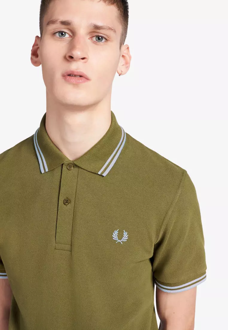 Fred Perry M12 Twin Tipped Fred Perry Shirt (Green)