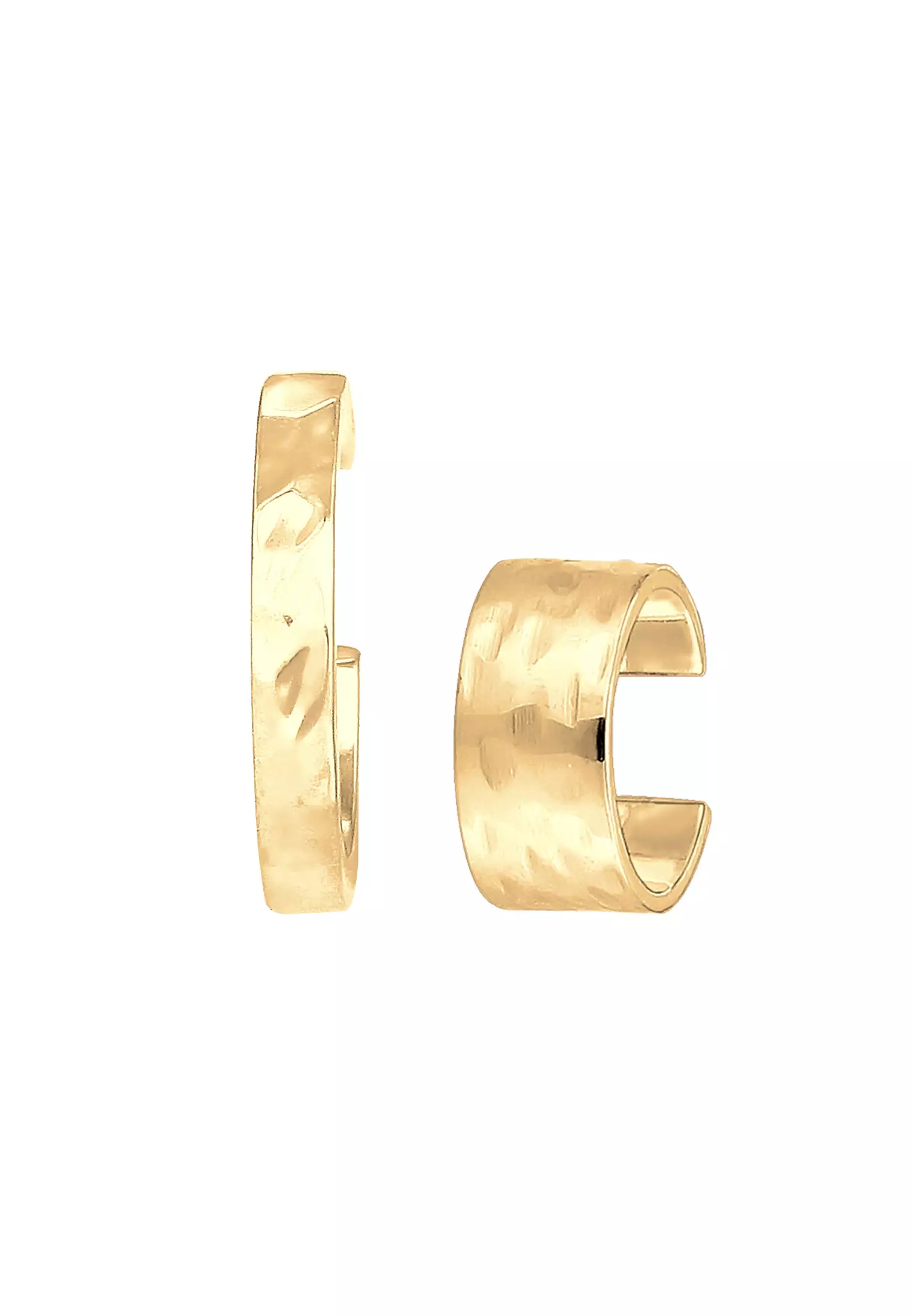 Earrings Woman Earcuff Set Geo Look Gold Plated