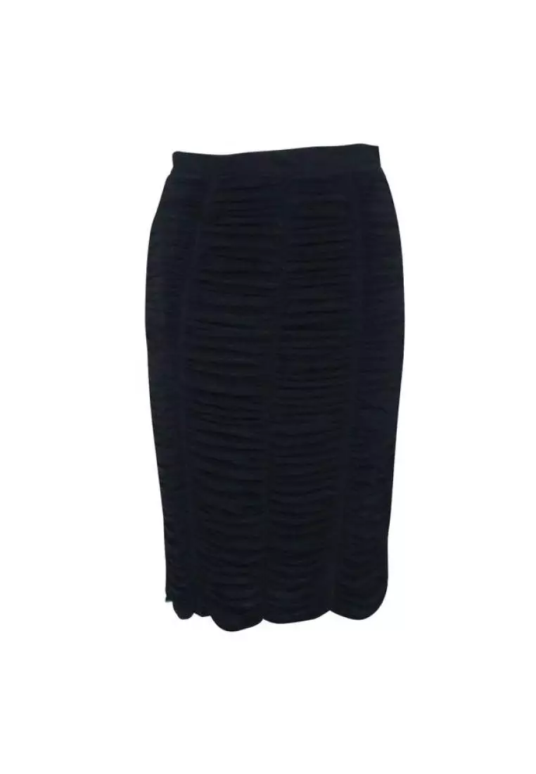 Burberry black shop ruched skirt