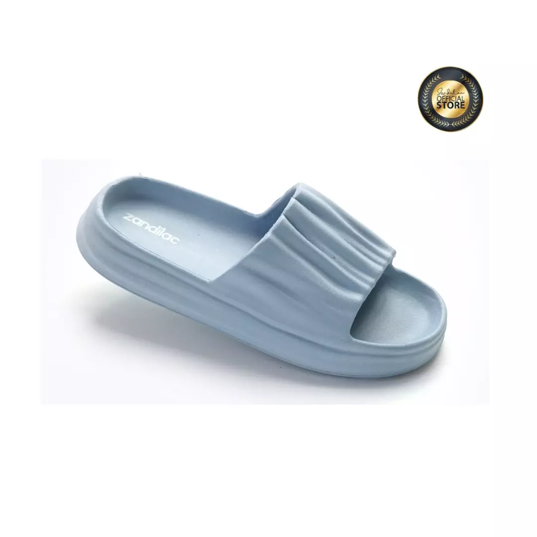 ZANDILAC - SANDAL WANITA DEWASA CH220502WD empuk full karet biru lau