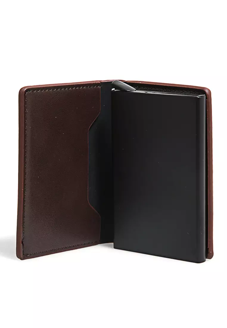 Dompet Kartu Unisex Card Wallet Simple Design Many Slot Material Leather ORIGINAL