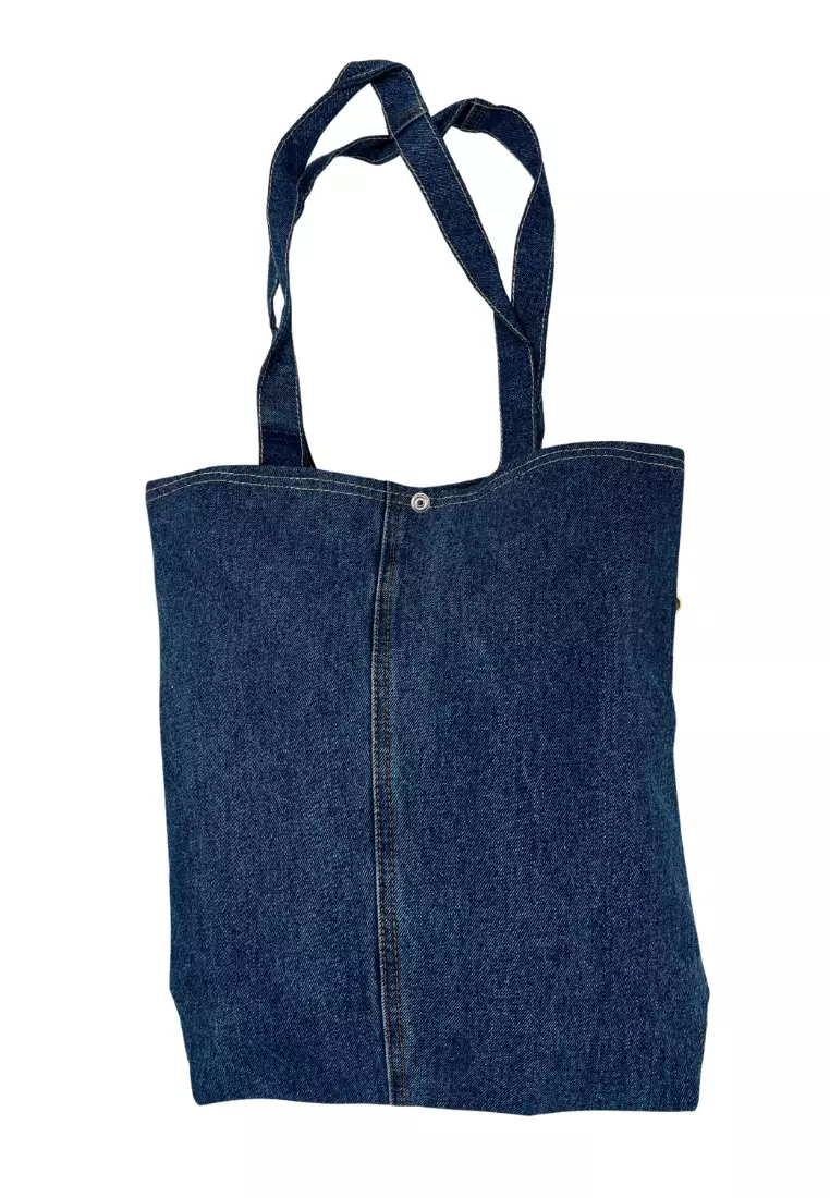 Tri-Panel Embroidered Tote Bag