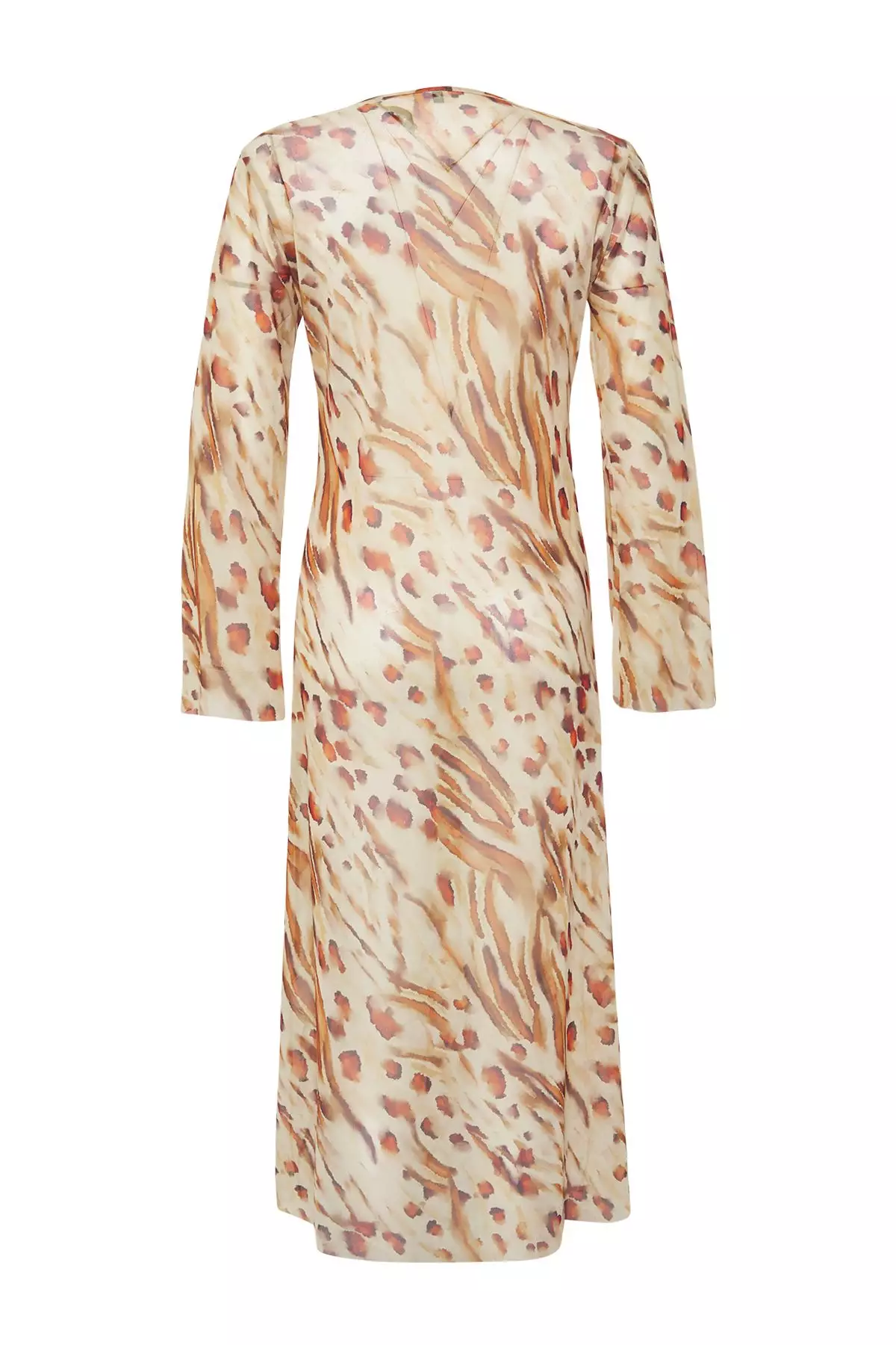 Leopard Print Maxi Woven Beach Dress TBESS25EL00116