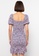 LC WAIKIKI pink and purple Square Neck Floral Short Sleeve Viscose Women's Dress B7F9BAAB1785B9GS_6