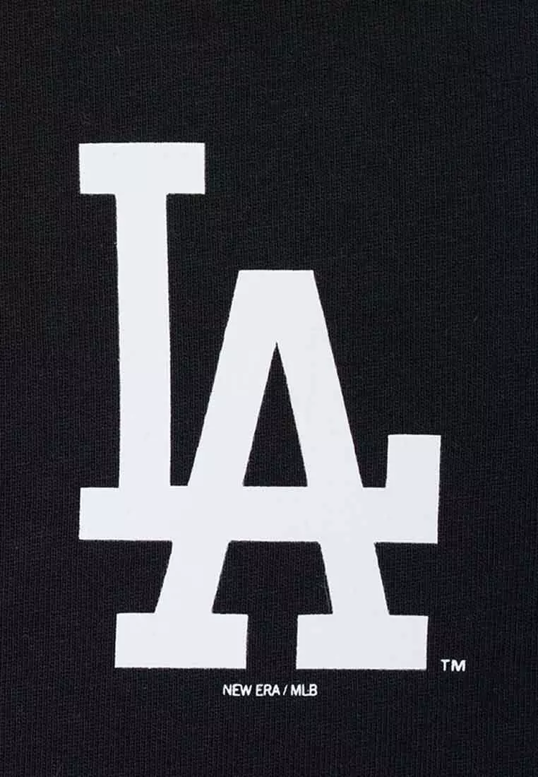 LA Dodgers MLB Stacked Logo White Oversized T-Shirt