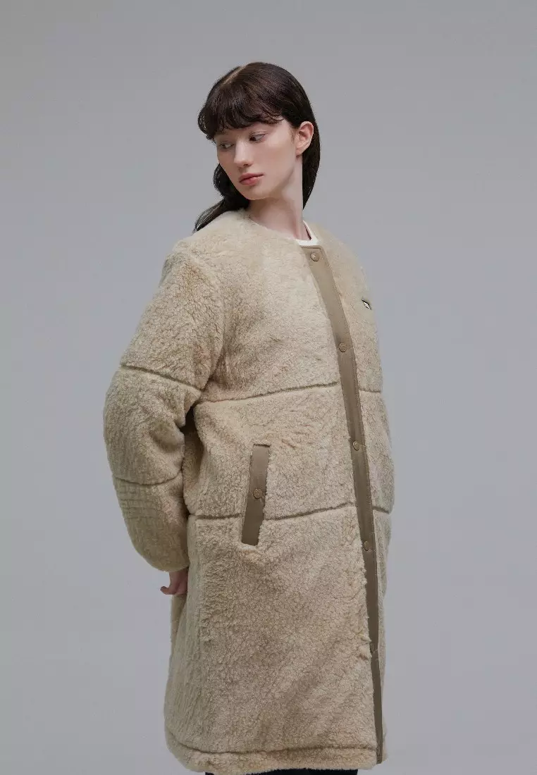 女裝WEIGELA長版抓毛絨外套