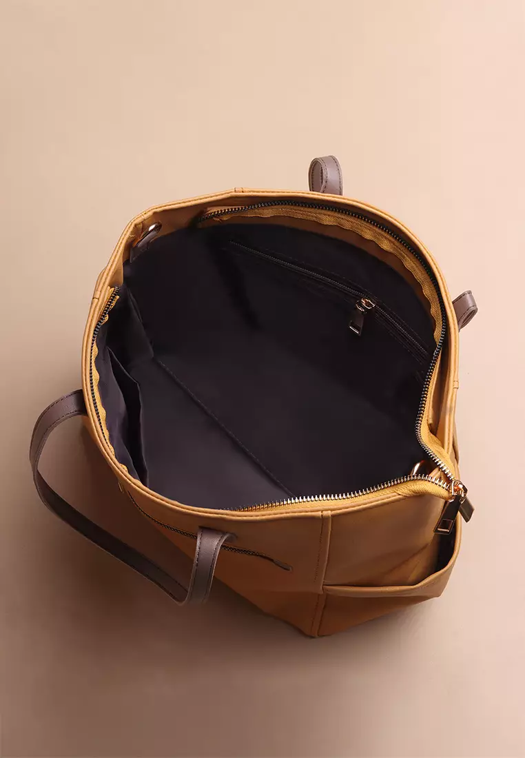 Tas Tote Wanita Silvertote Chelsea Mustard