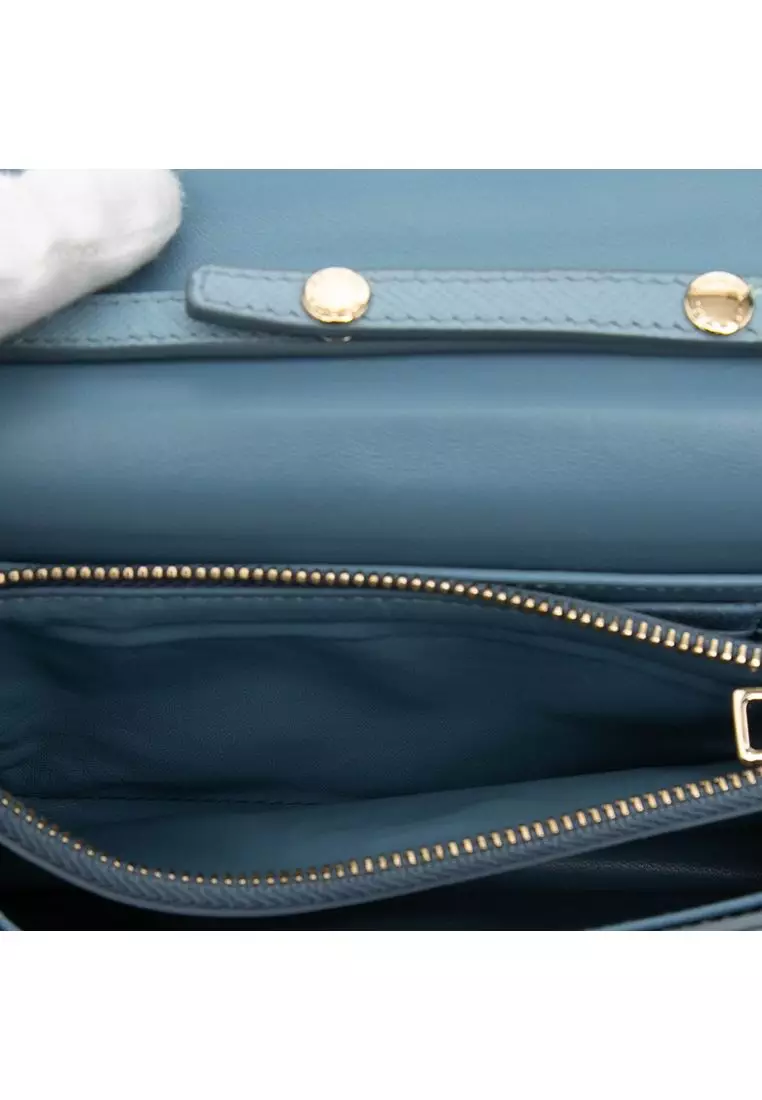 Pre-Loved Prada Saffiano Lux Wallet On Chain