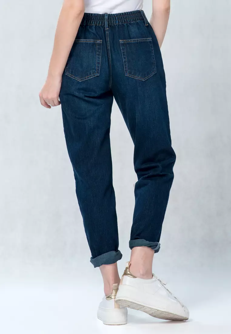 Yovita Navy Boyfriend Jeans