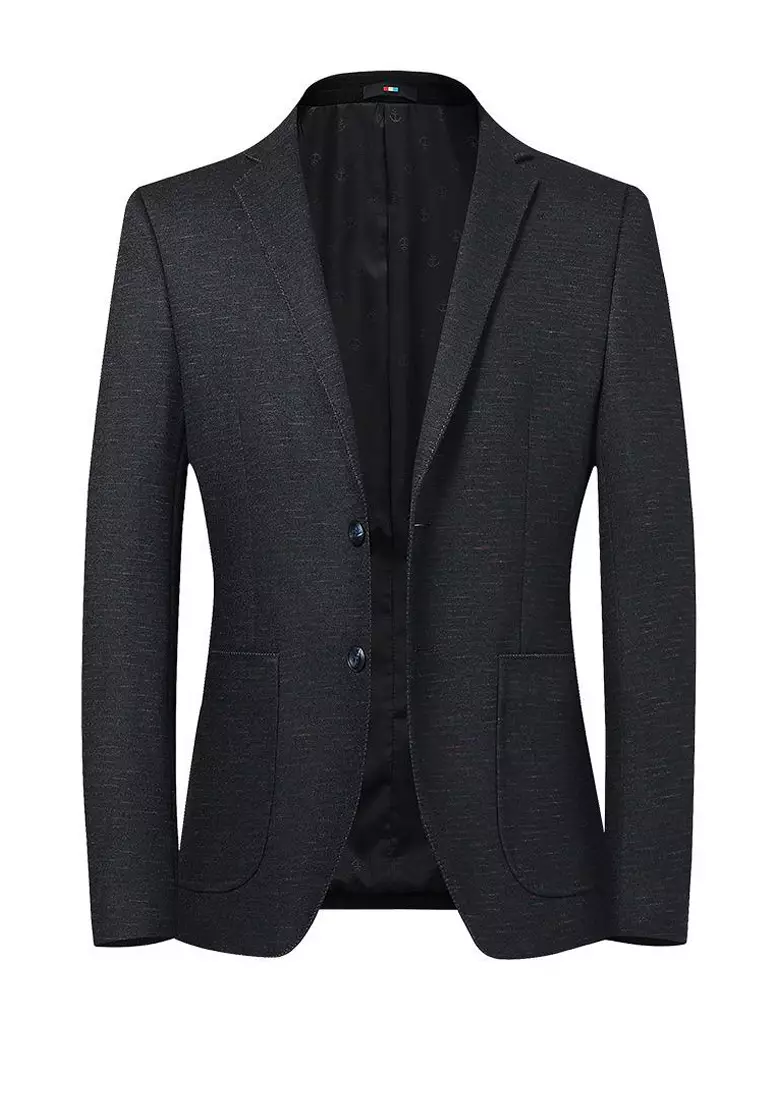 Casual black suit top jacket