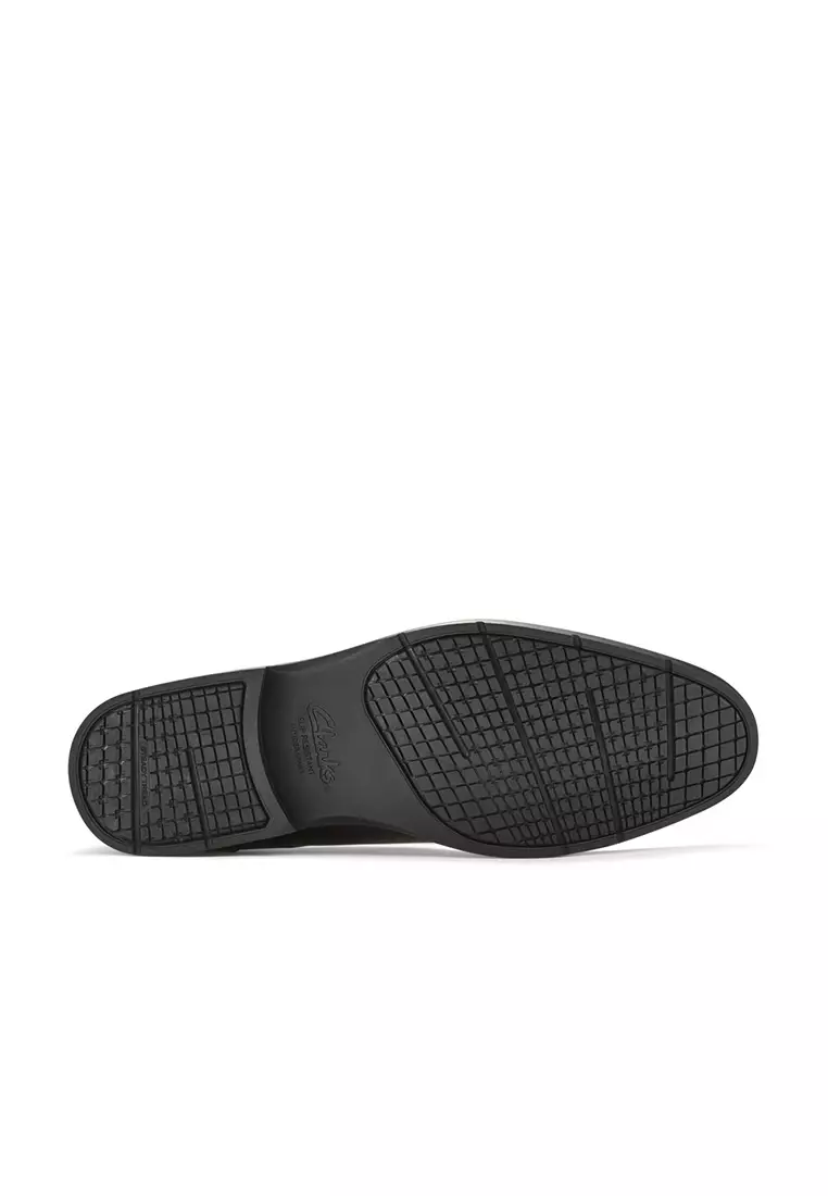 Mens Steadwell Cap Formal Shoes - Black Leather
