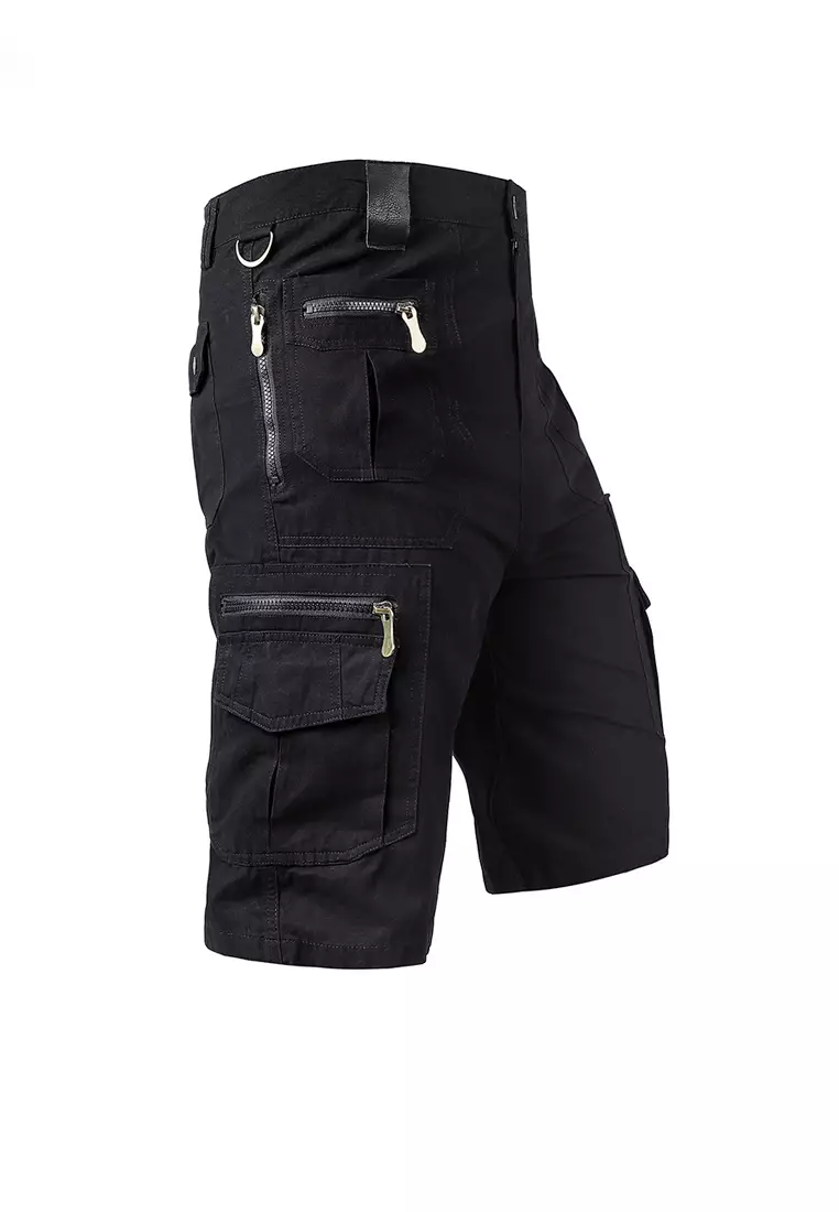 Mens cargo shorts with clearance zip pockets