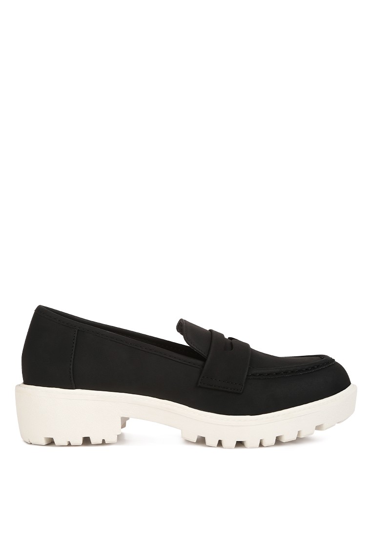 Black Semi Casual Lug Loafer