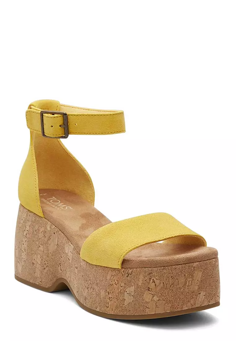 Womens Sandal Seychelles Calming Influence Platform Sandals Yellow