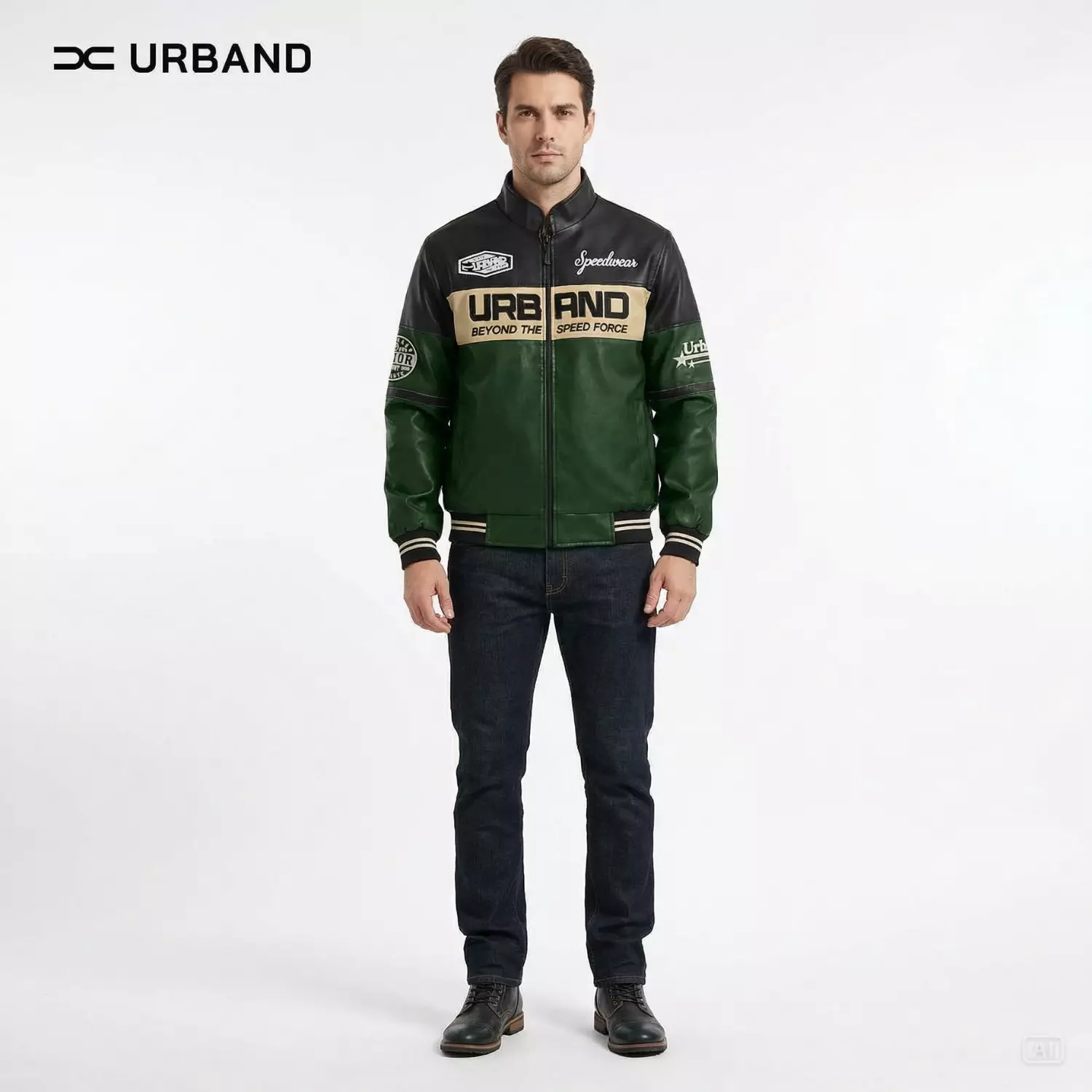 Jaket Nascar Kulit Sintetis