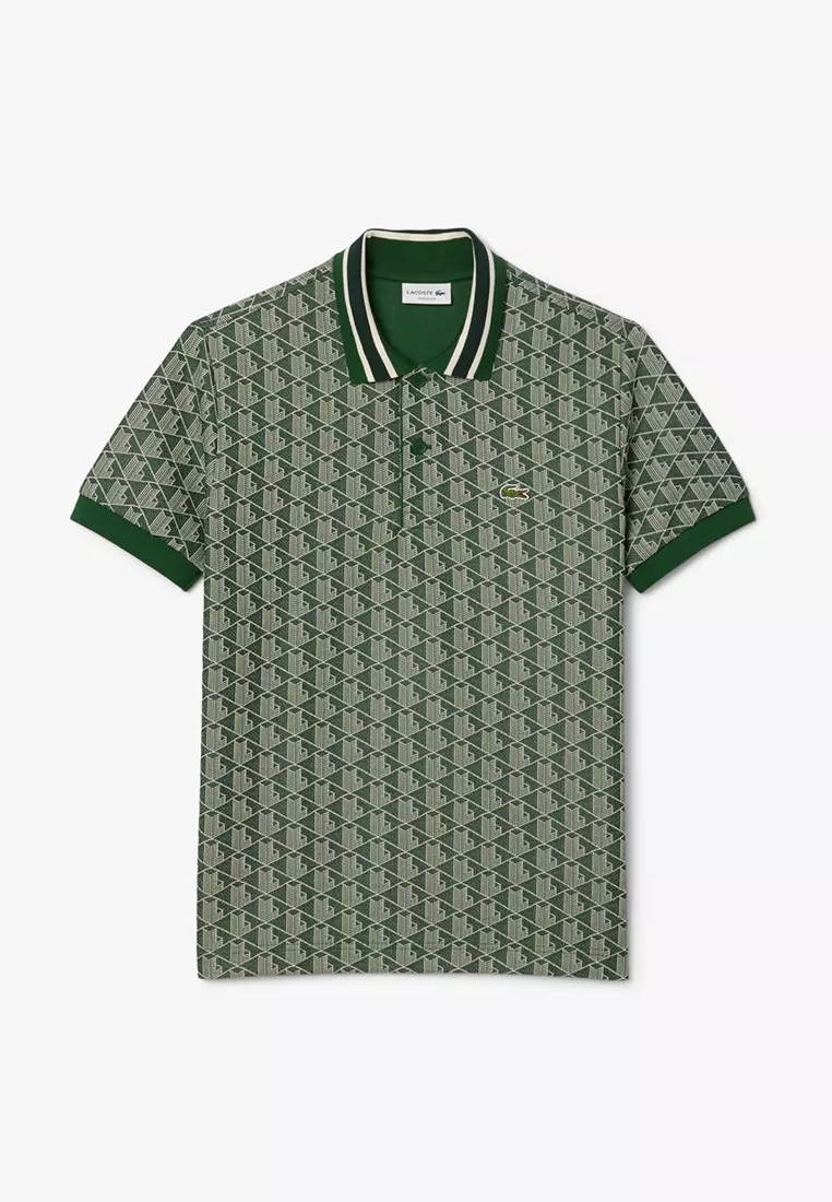 Classic Fit Monogram Jacquard Polo Shirt