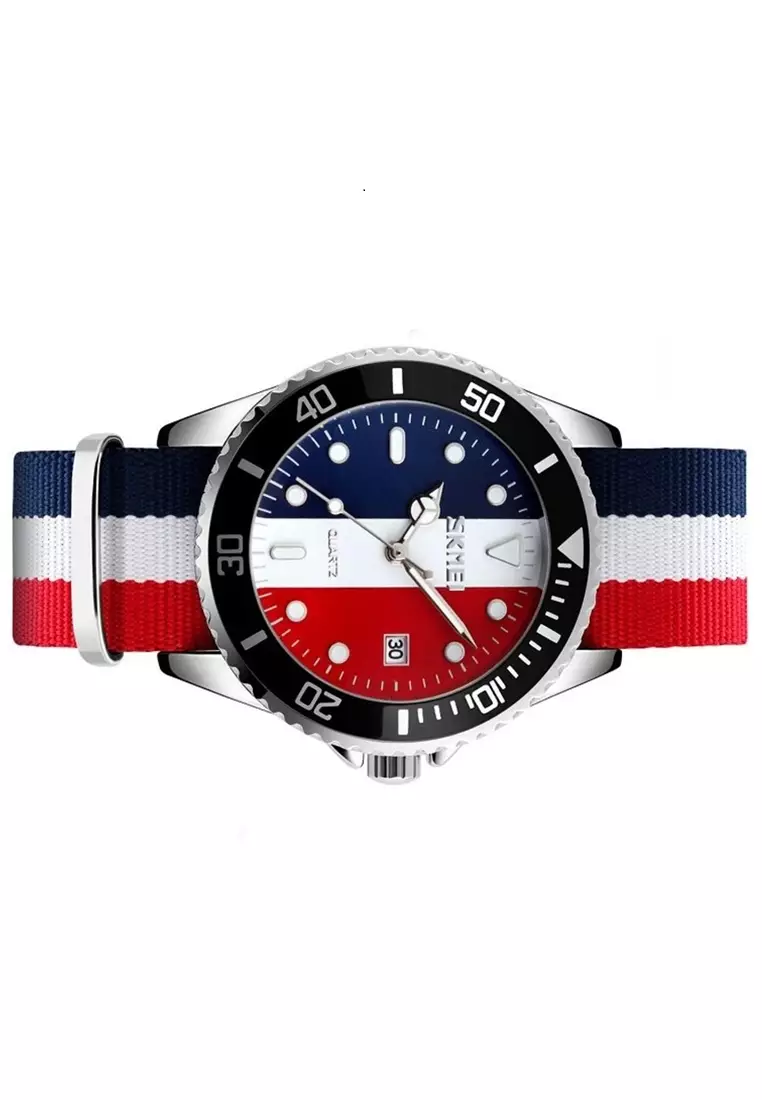 Jam Tangan Casual Analog Pria Waterproof 30m Strap Tali Material Kanvas YG77 ORIGINAL