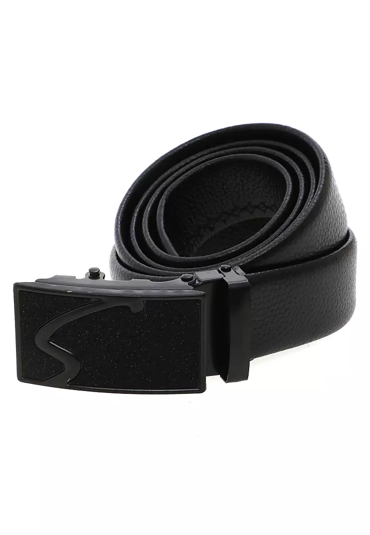 Hazel Gesper Belt Ikat Pinggang Pria Sabuk Casual Elegan Material Leather Kulit ORIGINAL - Black