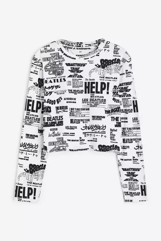 Printed jersey top