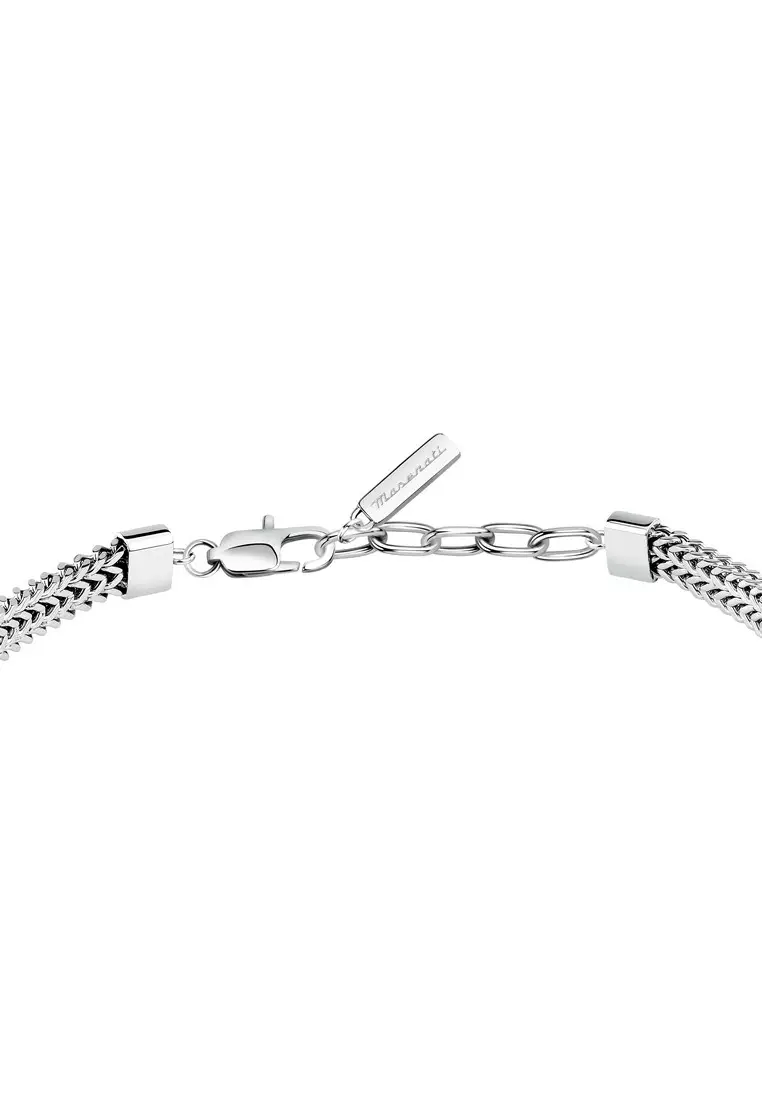 Maserati Iconic Men's Bracelet, 19+3.5cm, Stainless Steel jewellery, Silver, JM425AVD104