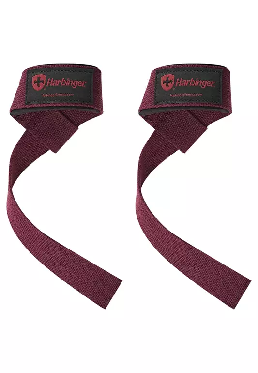 Padded Cotton Lifting Straps Merlot