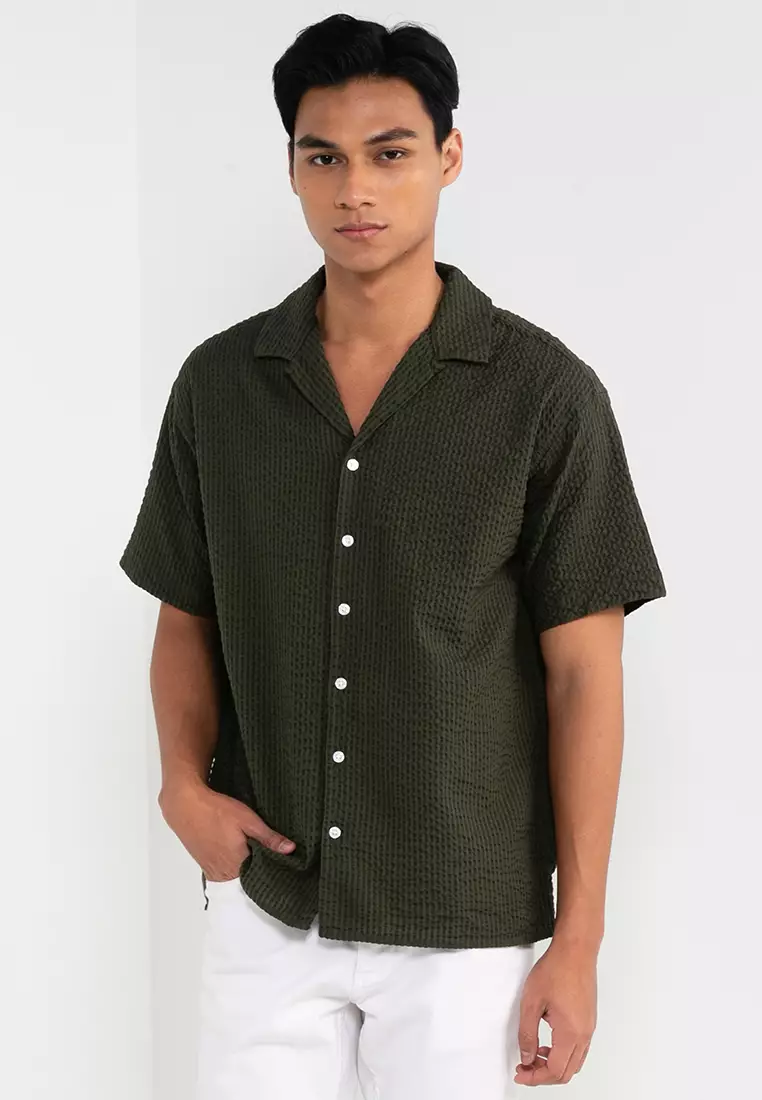 Buy Jack Jones Caleb Seersucker Shirt Short Sleeves 2024 Online
