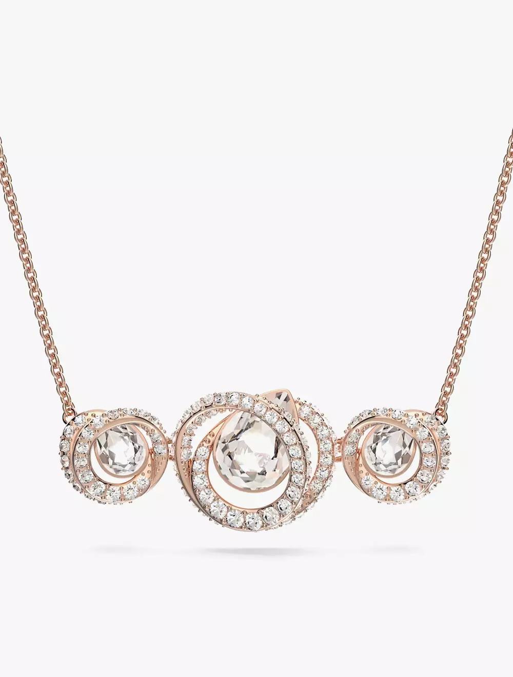 Generation Necklace, White, Rose Gold-Tone Plated - White