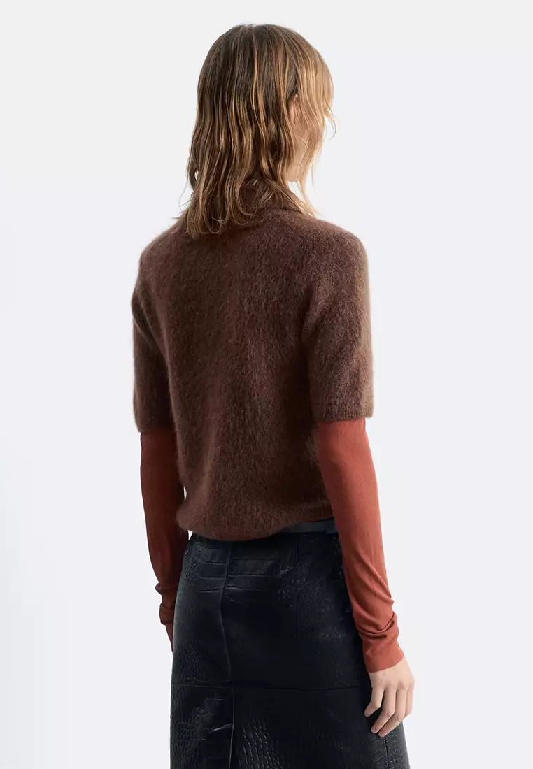Brushed Knit Polo T-Shirt