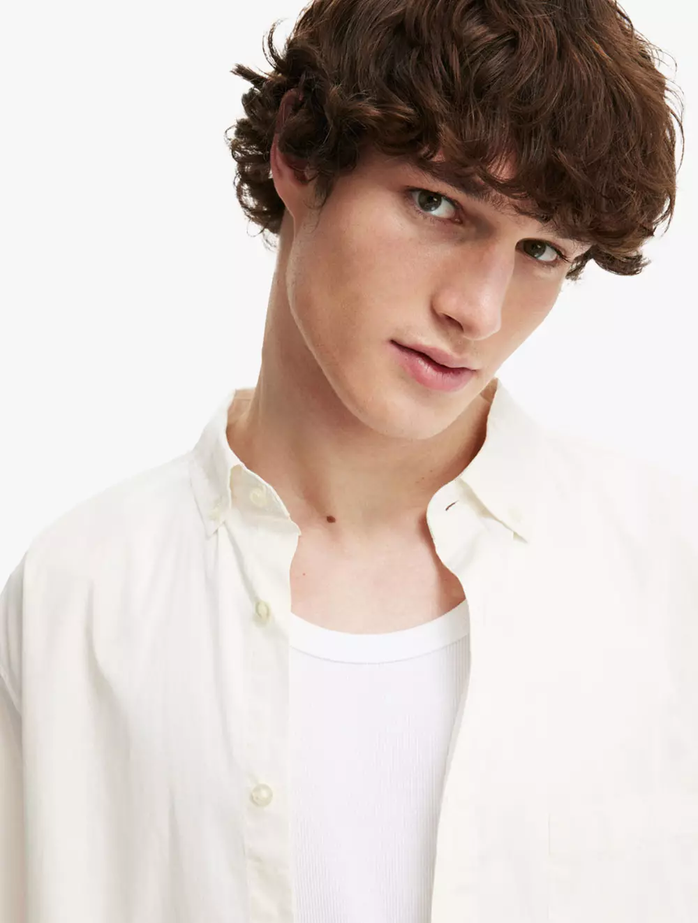 Cotton On -  Pakaian Pria  - Oversized Long Sleeve Shirt - Off White