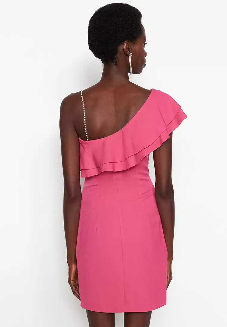 Buy Trendyol Ruffles Evening Dress Online ZALORA Malaysia