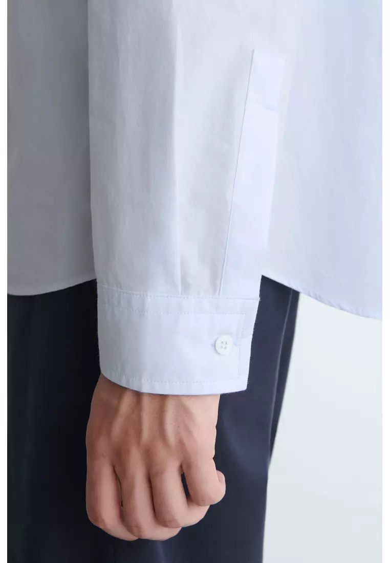 RELAXED PIMA COTTON-POPLIN SHIRT