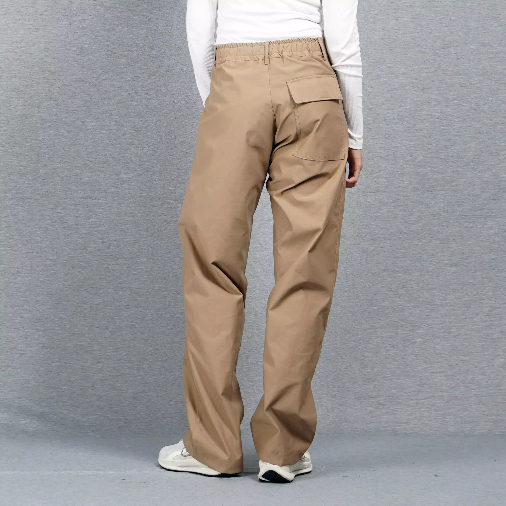 JORDI Celana Wanita Earth Tone Women's Long Pants Celana Chino Wanita - KHAKI