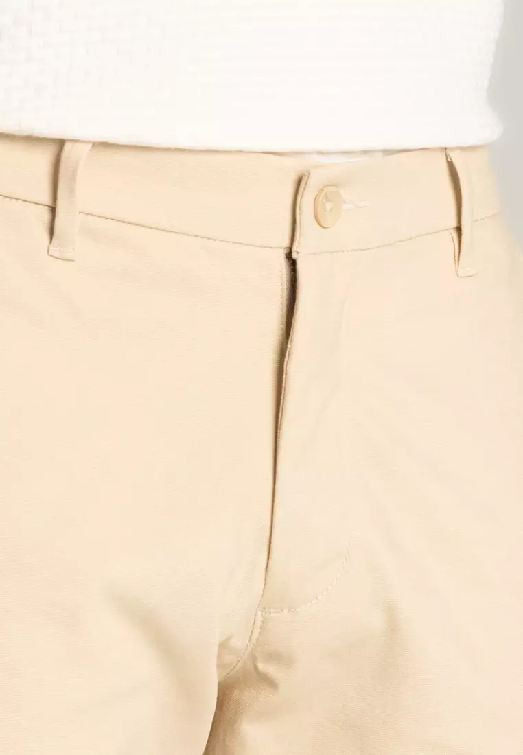 MOC - Celana Panjang Cargo Polos Pria Zico - Beige
